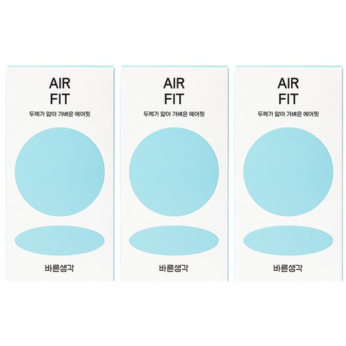 바른생각 에어핏 일반형 콘돔, 12개입, 3개