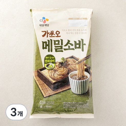 CJ제일제당 가쓰오 메밀소바 4인분, 1.14kg, 3개