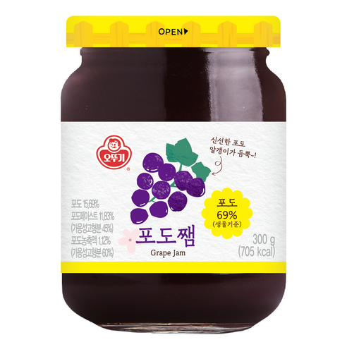 오뚜기 포도쨈, 300g, 1개