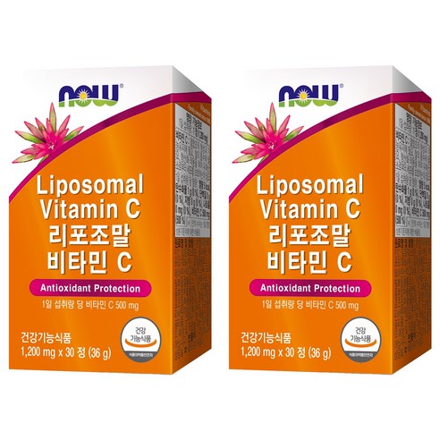 나우푸드 리포조말 비타민C 30p, 36g, 2개