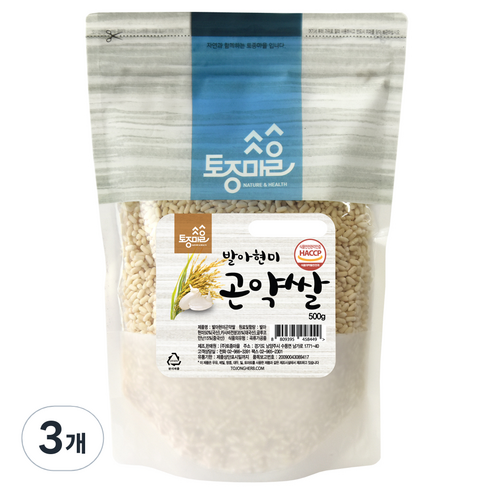 토종마을 발아현미 곤약쌀, 500g, 3개