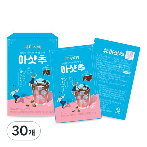 미식행 아샷추 복숭아 아이스티 에스프레소 샷 커피, 60ml, 30개