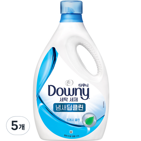 다우니 프리미엄 액체형 세제 냄새딥클린 블루 프레시 클린, 5개, 2.8L
