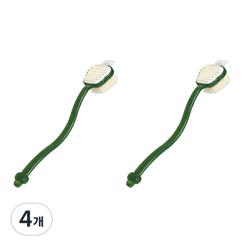 알로데 쾌적한 마사지 샤워 양면 브러쉬, TYPE01 그린, 2개입, 4개
