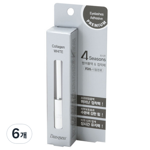 프리미엄 쌍꺼풀액 앤 접착제 7ml, Clear, 6개