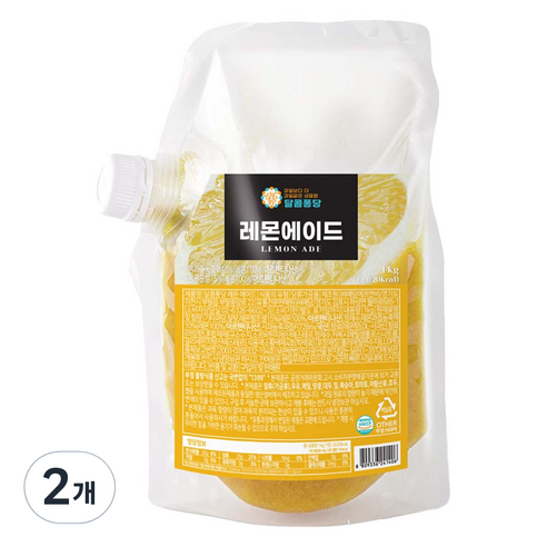 달콤퐁당 레몬 에이드, 1kg, 2개