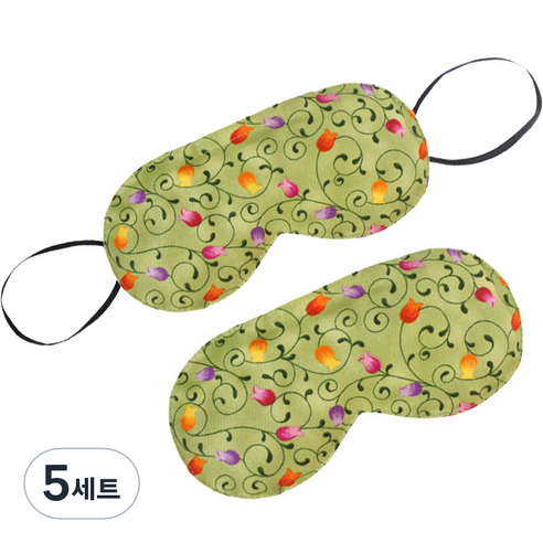 그린라이프 허브 눈찜질팩 + 커버 카키, 5세트