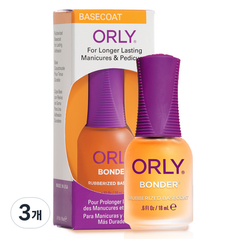 오를리 본더 네일 베이스코트 18ml, 3개