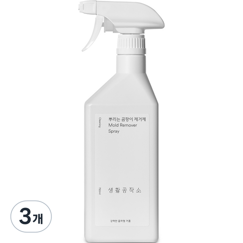생활공작소 뿌리는 곰팡이 제거제, 750ml, 3개