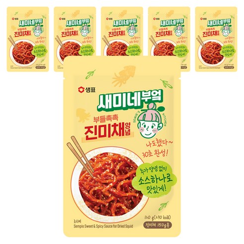 새미네부엌 부들촉촉 진미채양념, 120g, 6개