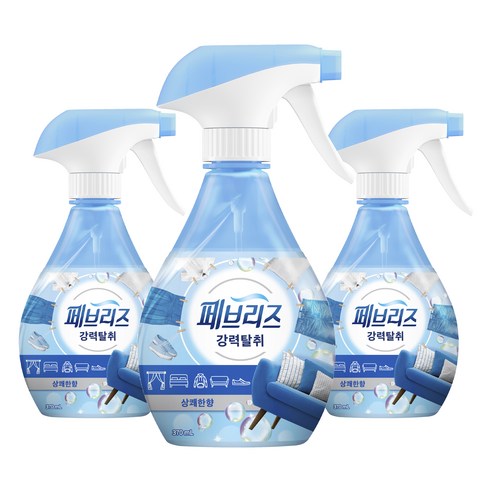 페브리즈 섬유탈취제 강력탈취 용기형 본품, 370ml, 3개, 상쾌한향