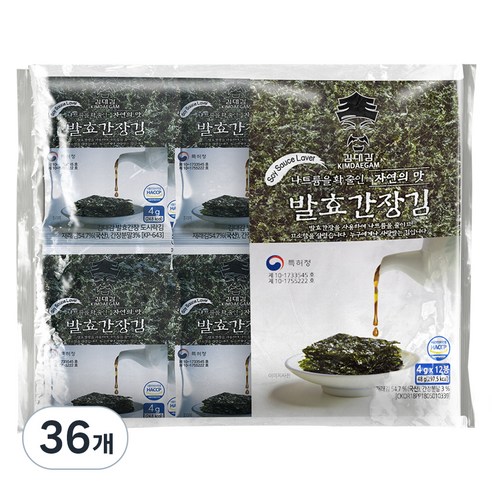 김대감 발효간장 도시락김, 4g, 36개