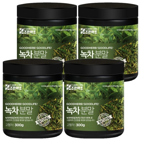 조은약초 녹차분말, 4개, 300g