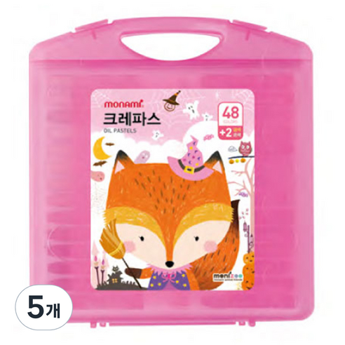 모나미 모니주 크레파스, 50색, 5개