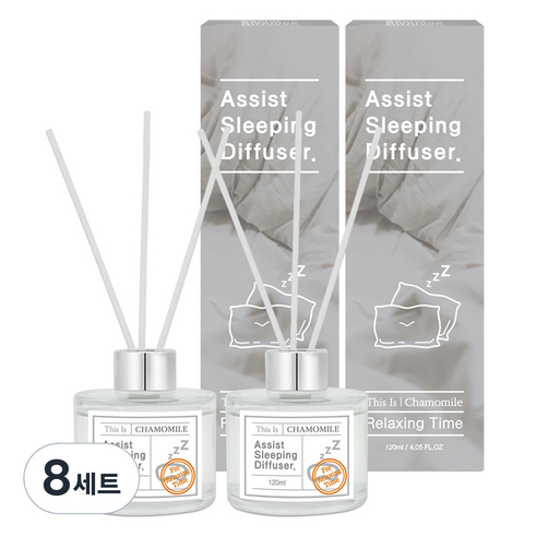 디스이즈 어시스트 슬리핑 디퓨저, 8세트, 120ml, 캐모마일