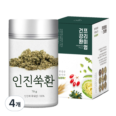 국내산 인진쑥환, 4개, 70g