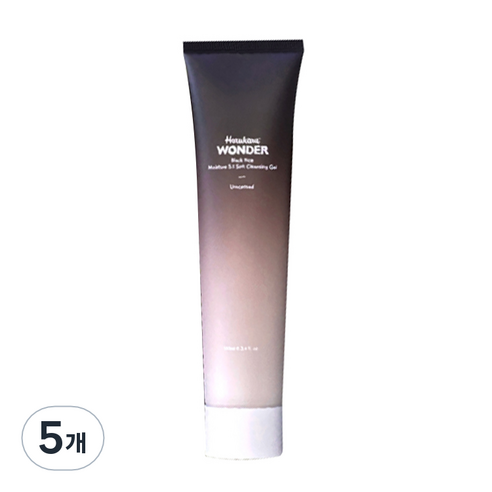 하루하루 원더 블랙 라이스 모이스처 약산성 소프트 클렌징 젤, 100ml, 5개