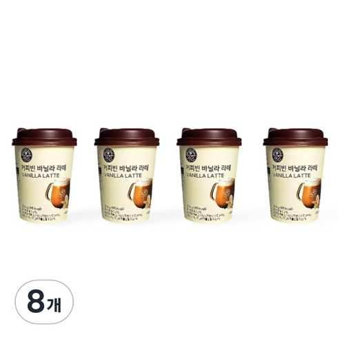 커피빈 바닐라 라떼 원컵, 8개, 21.6g