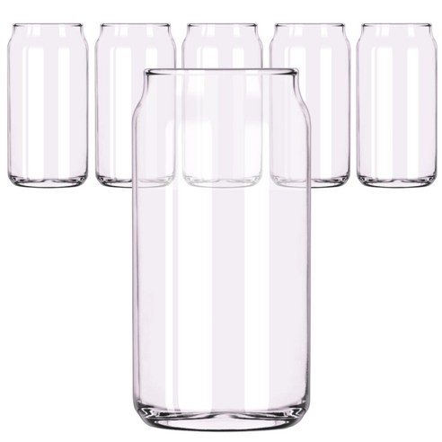 삼호유리 비어 캔 글라스 컵 475ml, 6개