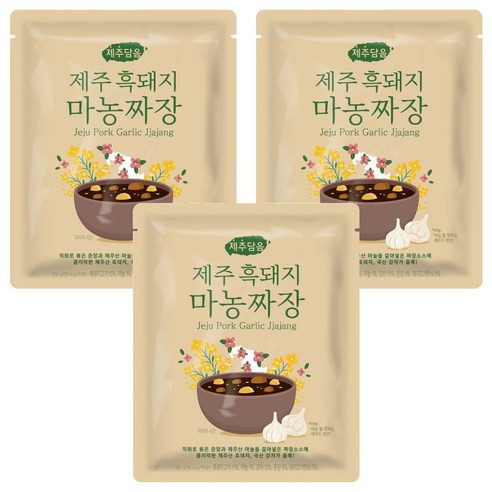 오뚜기 제주담음 제주 흑돼지 마농짜장, 250g, 3개