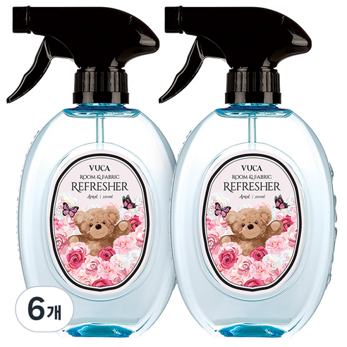 뷰카 룸앤패브릭 포근한 섬유탈취제 에이프릴향 본품, 510ml, 6개