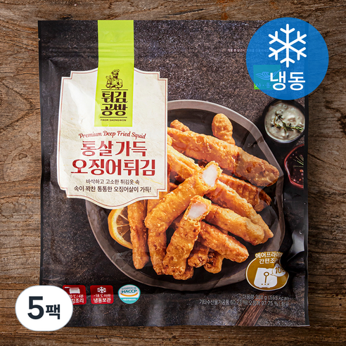 튀김공방 사옹원 통살가득 오징어튀김 (냉동), 300g, 5팩