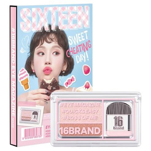 16브랜드 NEW 아이매거진 아이섀도, 6호 스윗 치팅데이, 1개