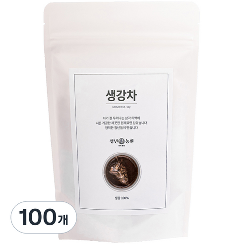 청년농원 저온가공 생강차 삼각티백, 1g, 1개
