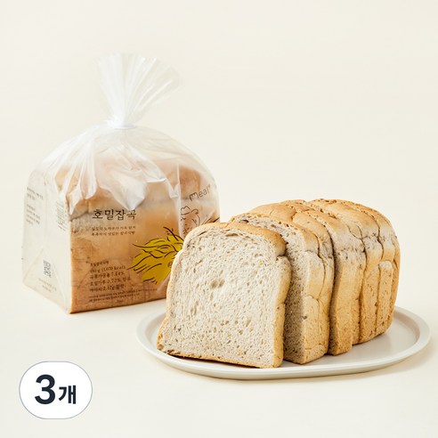 밀도 호밀잡곡 식빵, 480g, 3개