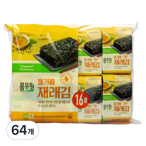 풀무원 재래 도시락김, 5g, 64개