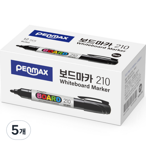펜맥스 점보 보드마카 210, 블랙, 60개