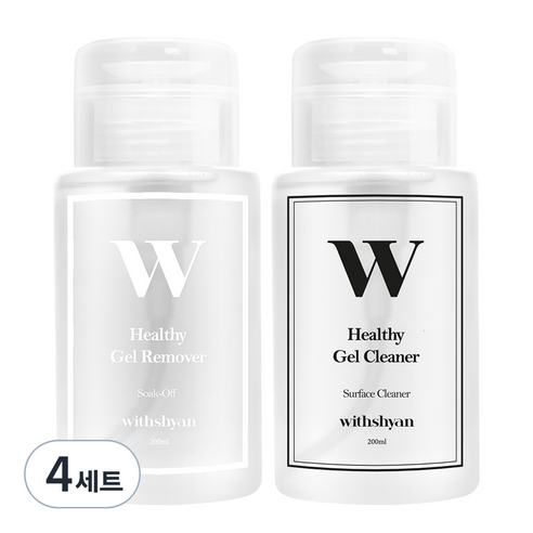 위드샨 대용량 펌프형 헬씨 젤 클리너 200ml + 헬씨 젤 리무버 200ml, 4세트