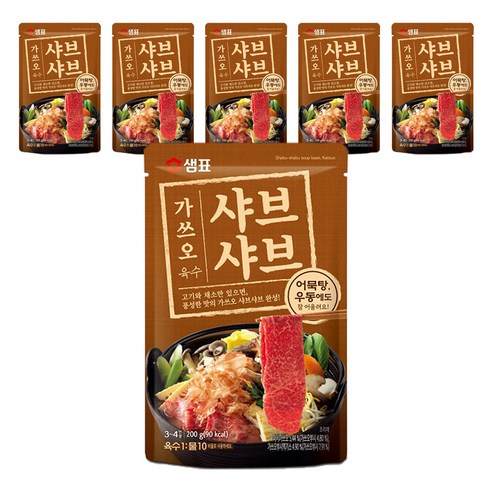 샘표 가쓰오 샤브샤브 육수, 200g, 6개