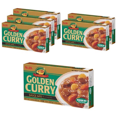 에스앤비 골든카레 중간 매운맛, 220g, 6개