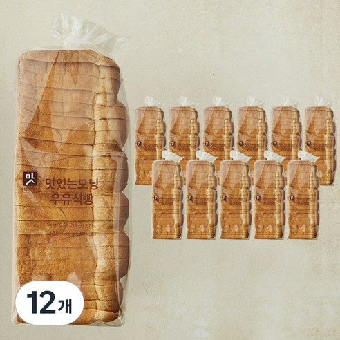아워홈 맛있는 모닝 우유식빵, 720g, 12개