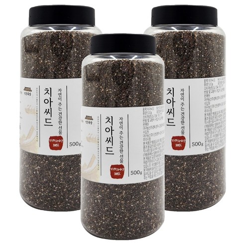 건강곡간 치아씨드 통, 500g, 3개