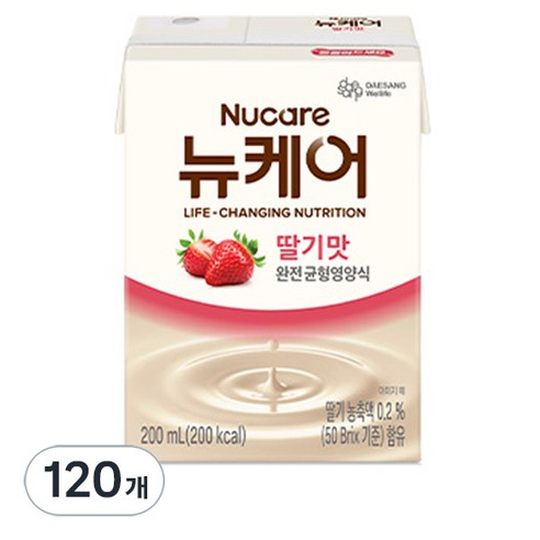 뉴케어 딸기맛 완전균형영양식, 200ml, 120개