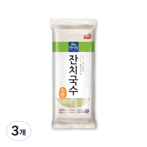 면사랑 잔치국수 소면, 900g, 3개