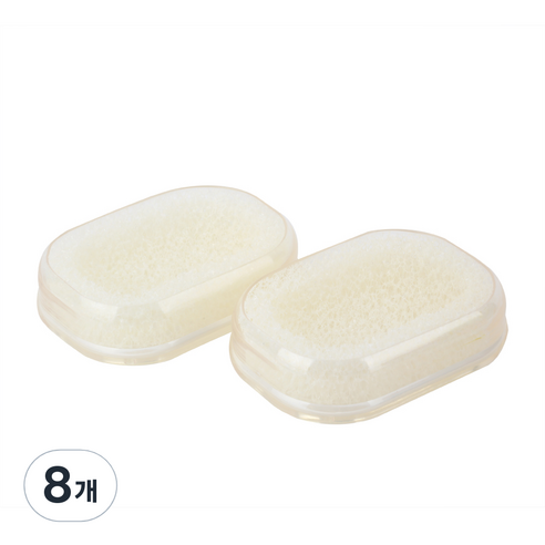 새드리 뽀송이 사각 비누받침, 투명, 8개