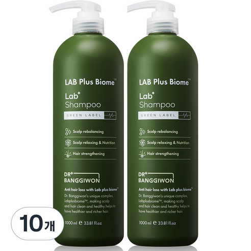 닥터방기원 랩플러스 바이옴 탈모샴푸 그린라벨, 10개, 1000ml