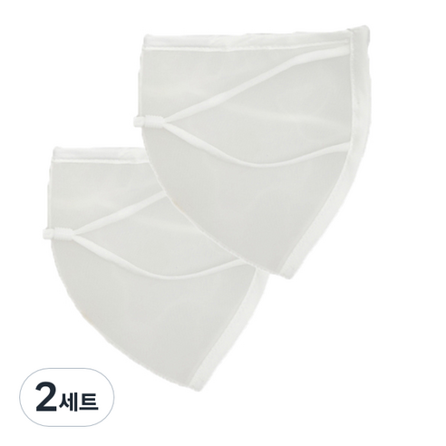 숨편한 방수 워터 마스크 화이트 M, 2개, 2세트