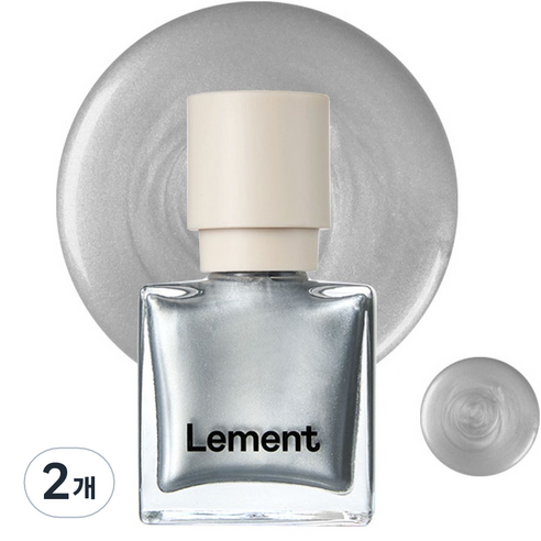 르멘트 컬러 네일, 53 프렌치 실버, 9.5ml, 2개