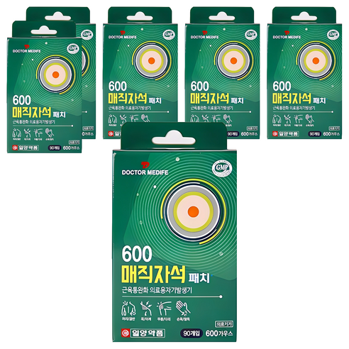 일양약품 근육통 600 매직 자석패치, 6개, 90개입