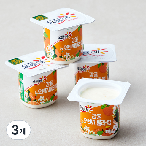 요플레 오리지널 감귤 & 오렌지 블라썸 4개입, 320g, 3개