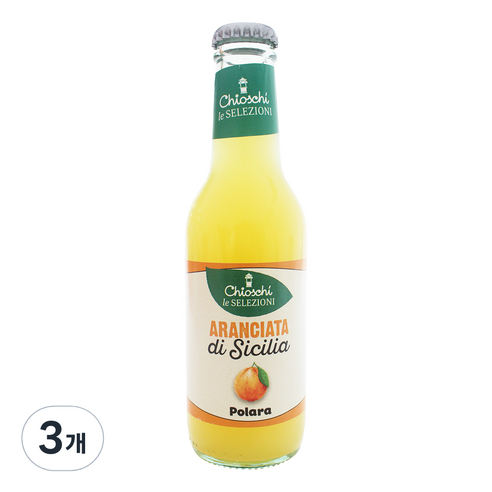 폴라라 치오스치 아란시아타 오렌지맛 탄산음료, 200ml, 3개