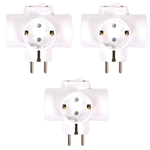 써보니 두남 스위치 T자형 멀티탭 16A 3구 T-2110, 화이트, 3개, 10cm