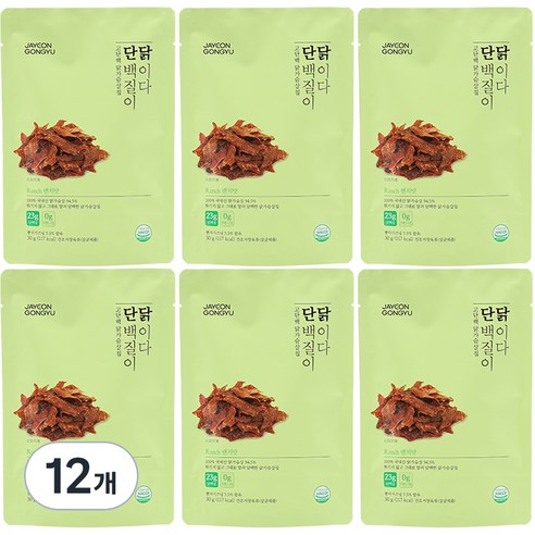 자연공유 닭가슴살 칩 단백질이 닭이다 랜치맛, 30g, 12개