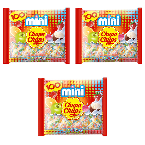 츄파춥스 막대사탕 미니 100p, 600g, 3개
