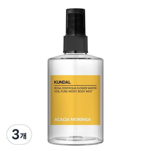 쿤달 퓨어 바디미스트 아카시아모링가향, 128ml, 3개