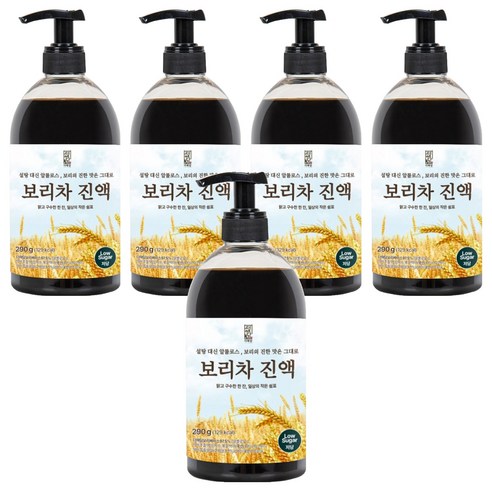 더해담 저당 보리차 진액, 290g, 5개
